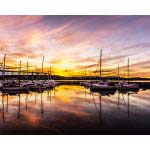 Zalaz sunca i brodice