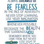 Be fearless