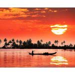 Zalaz sunca na jezeru