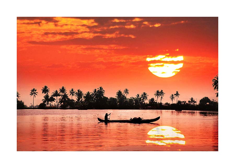 078pr_v Zalaz sunca na jezeru - Slika 1