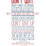 Dont't quit