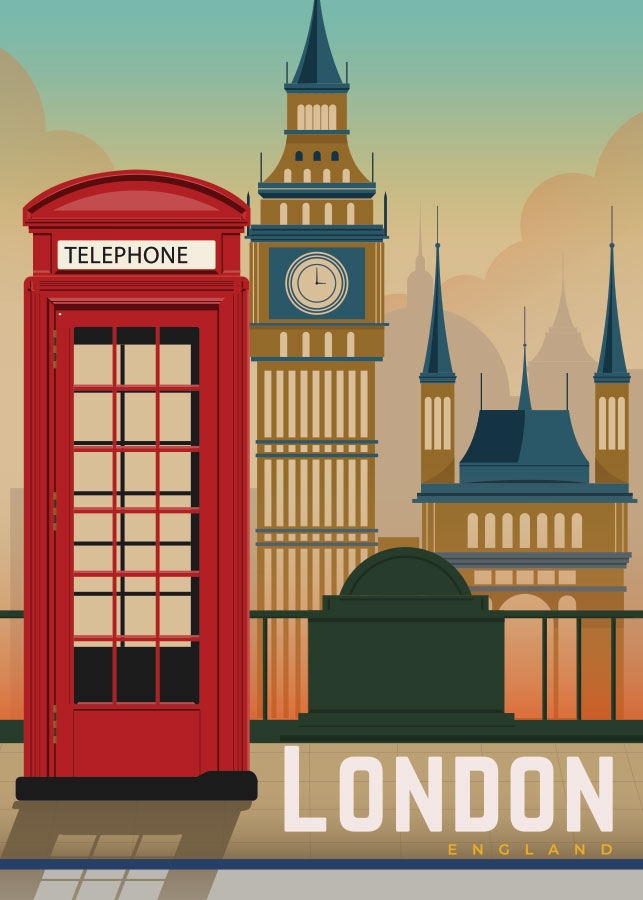 046gr_print Retro promotional London - Slika 1
