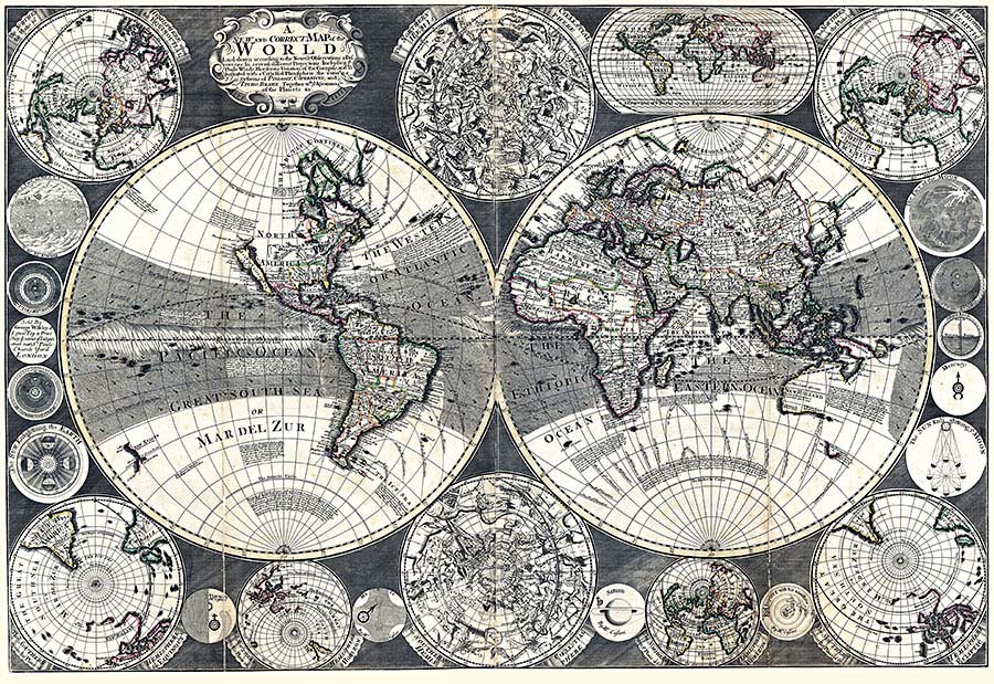 033ka_v Karta svijeta, 1702. - Slika 1