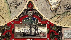 Karta svijeta, Sir Francis Drake 1595. - Slika 2