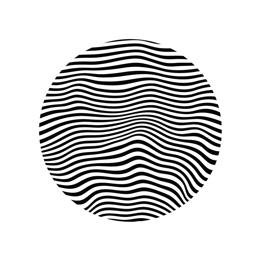 Print Valoviti krug crni - Slika 1