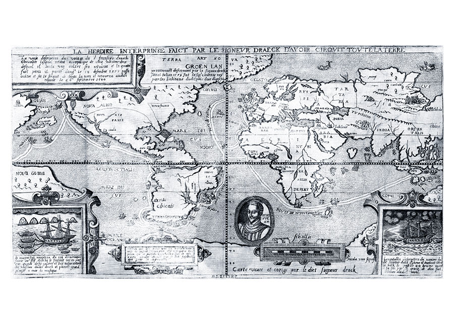 Sir Francis Drake World Map - 1581 Sir Francis Drake World Map - 1581