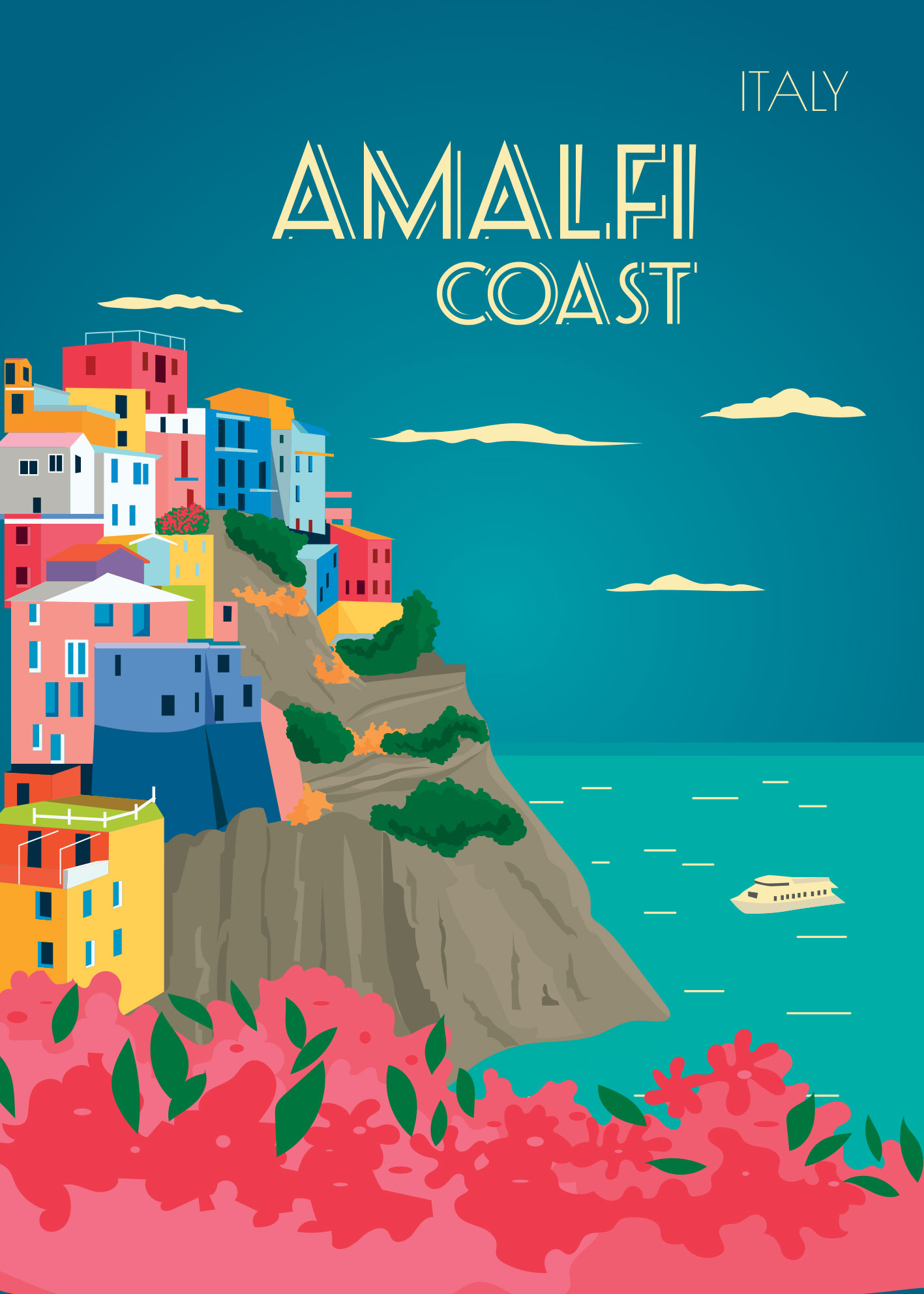 050gr_v Retro promotional Amalfi Coast Italy - Slika 1