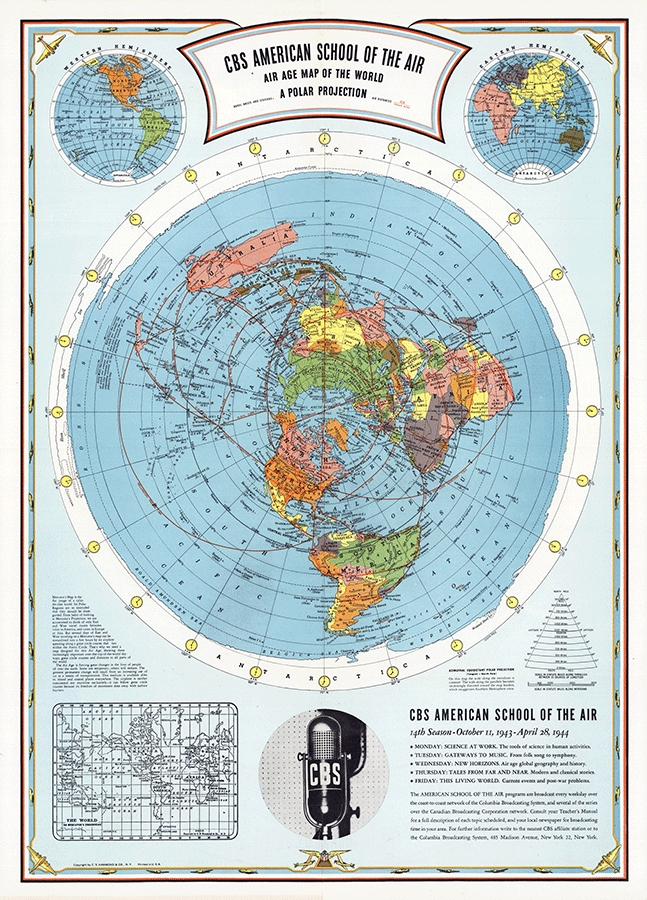 Karta svijeta, polarna projekcija