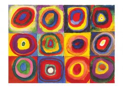 Color Study. Squares with Concentric Circles