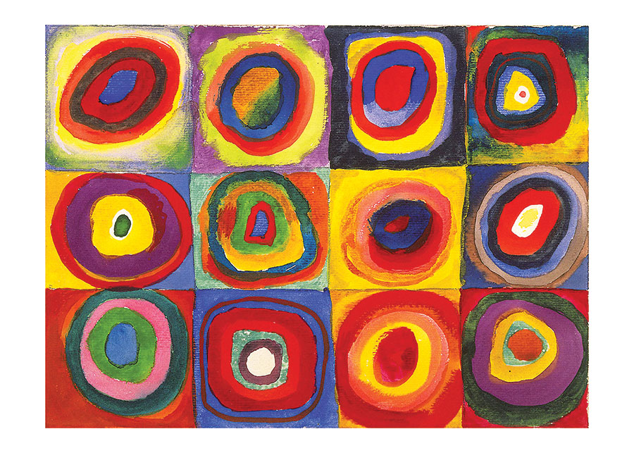 148fa_v Color Study. Squares with Concentric Circles - Slika 1
