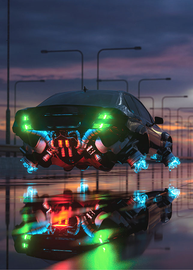 au001_v-01 Futuristic car - Slika 1