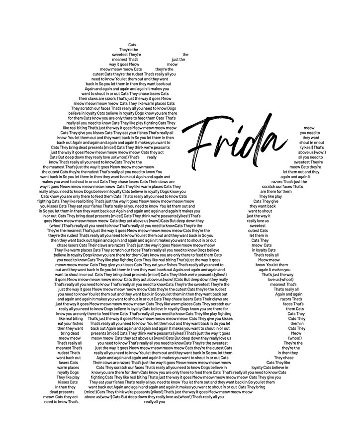 40x50_macke-text-01 Mačka s imenom - Slika 1